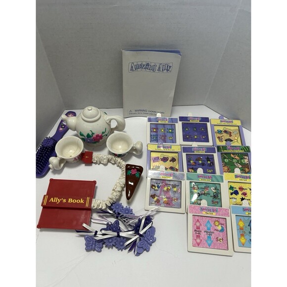Amazing Ally Accessories Tea Set, Barrettes, Cartridges, Brush - Picture 1 of 16
